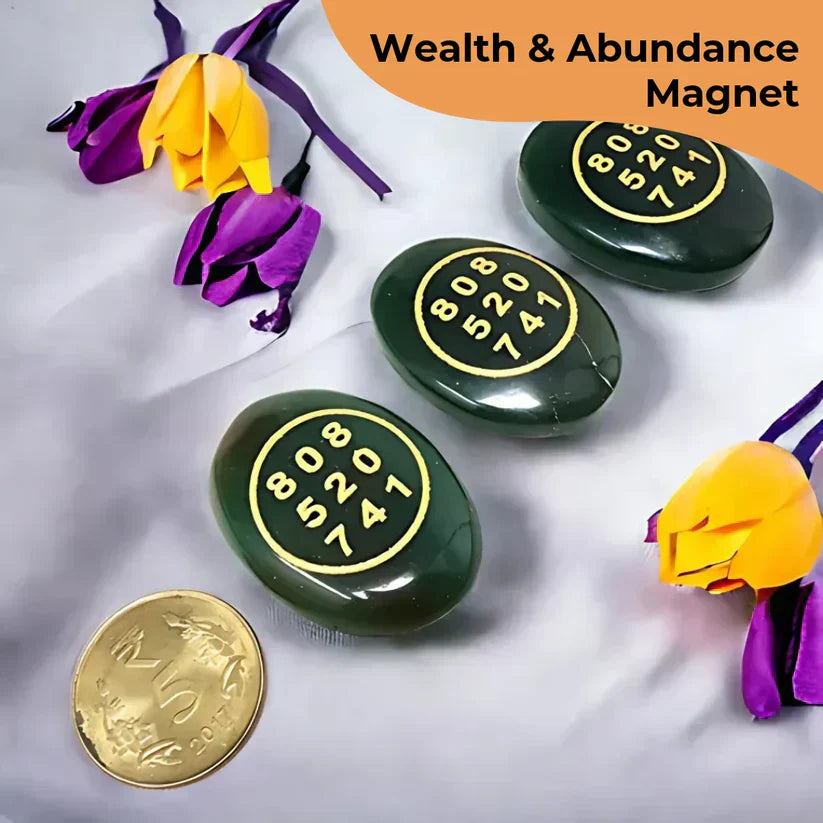 Green Jade Zibu Coin - Attract Money & Good Luck