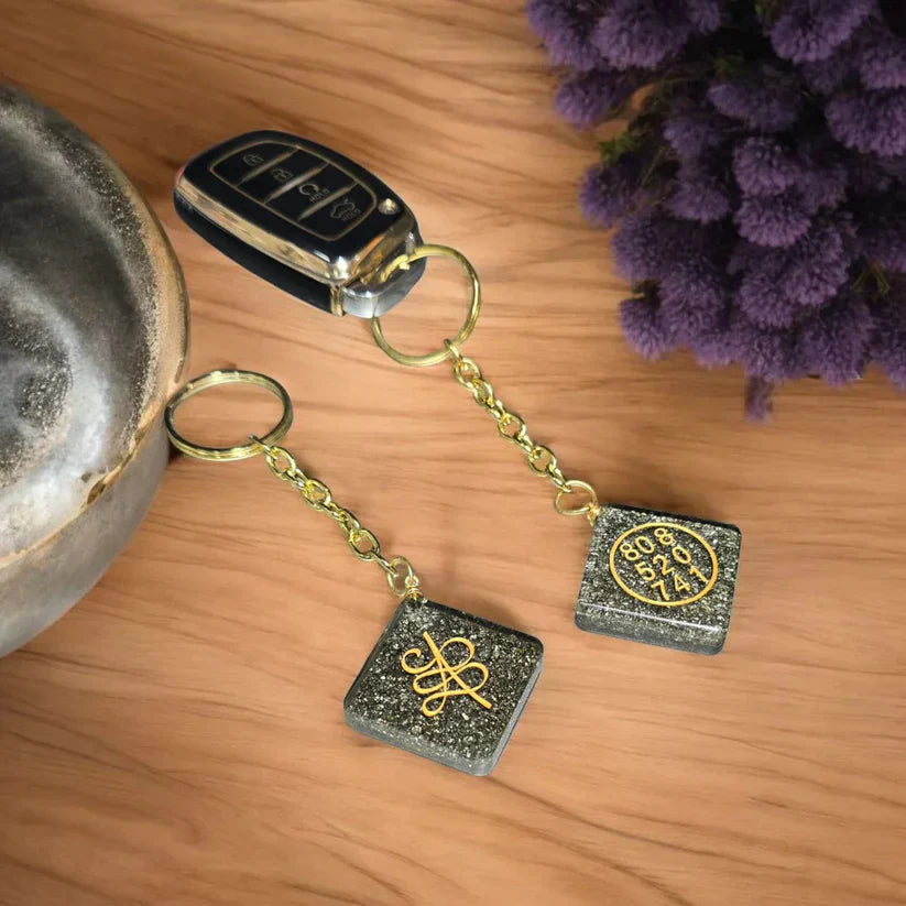 Pyrite Dhan Varsha Keychain